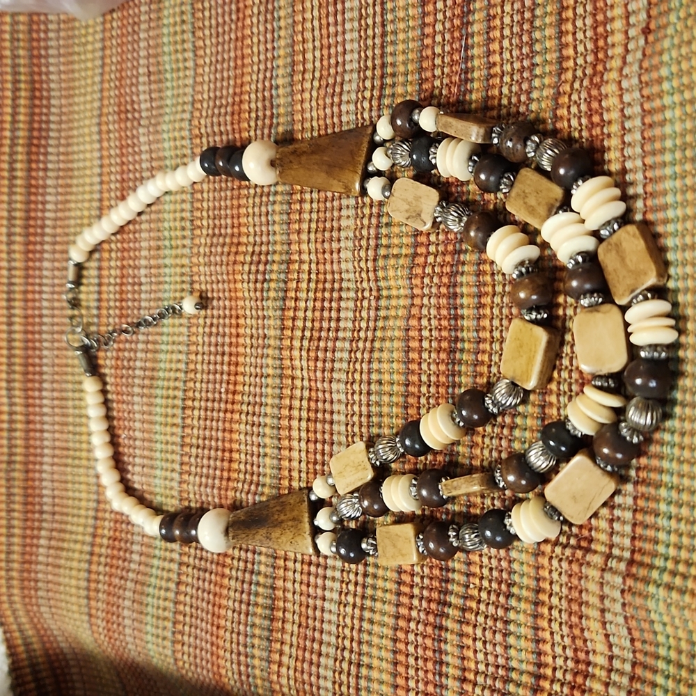Vintage Dyed Bone Necklace